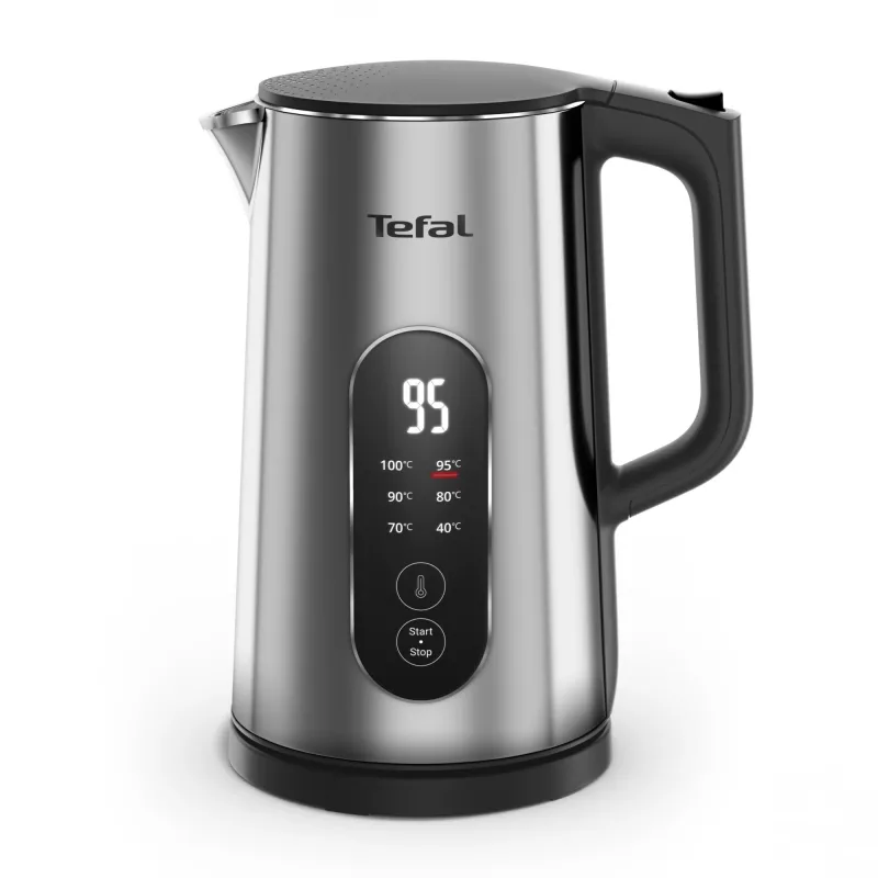 Tefal Selection KI871DE0 elektriline veekeetja 1,7 l 1500 W Must, Roostevaba teras