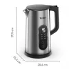 Tefal Selection KI871DE0 elektriline veekeetja 1,7 l 1500 W Must, Roostevaba teras