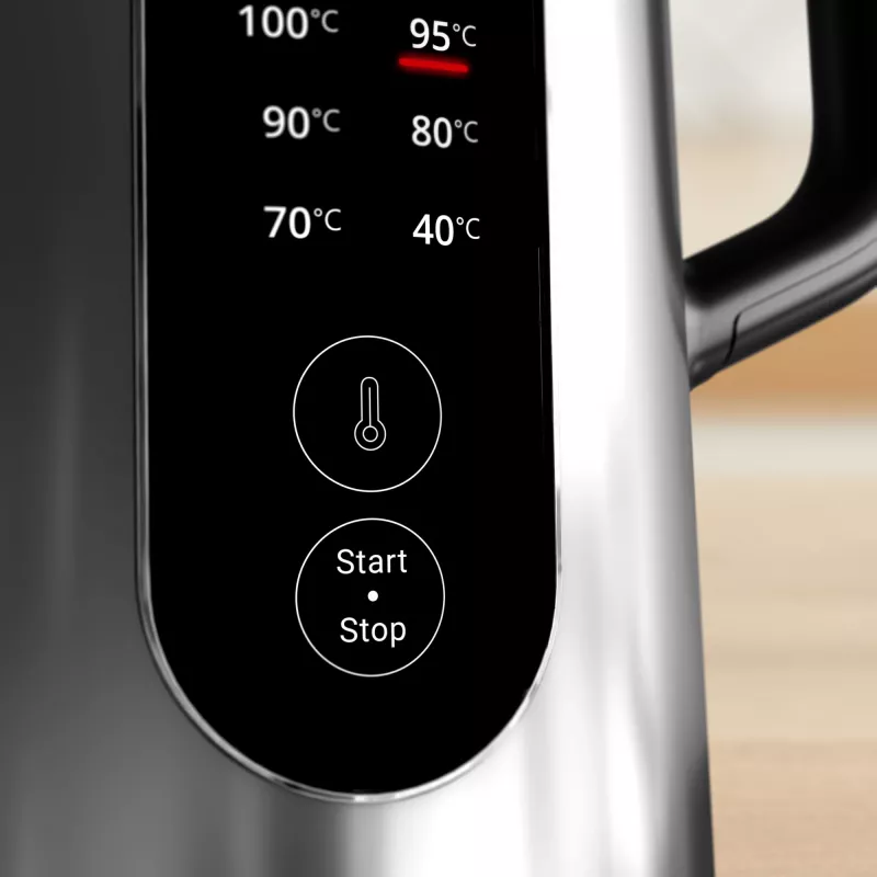 Tefal Selection KI871DE0 elektriline veekeetja 1,7 l 1500 W Must, Roostevaba teras