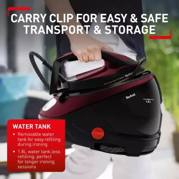 Tefal Pro Express Protect GV9230 2600 W 1,8 L Must, Burgundia