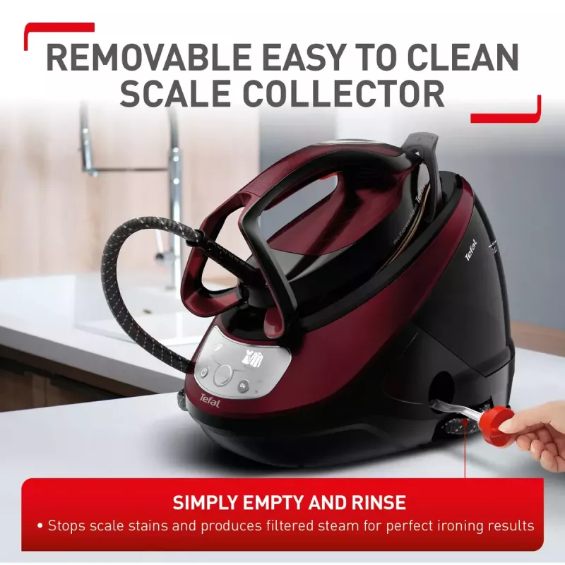 Tefal Pro Express Protect GV9230 2600 W 1,8 L Must, Burgundia