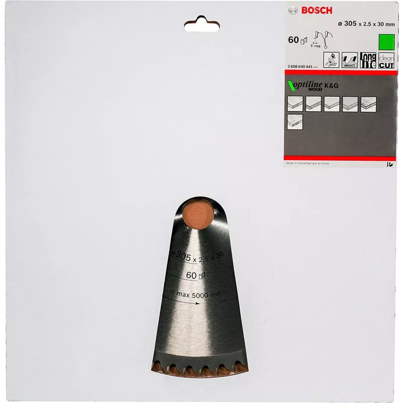 Bosch Optiline puidust ketassaelehed, puit, 30,5 cm, Bosch, 798 g, 1 tk