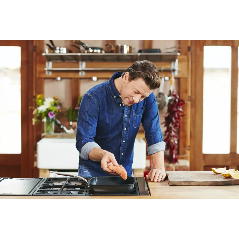 Tefal Jamie Oliver E24541 ruudukujuline 2,5 L must küpsetusvorm — põhja Ø 17,5 cm, suurus 290×458 mm
