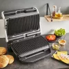 Kontaktgrill Tefal Optigrill+ XL GC727D10 — 2000 W, ristkülikukujuline metallkorpus, 445×365×175 mm