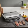 Kontaktgrill Tefal Optigrill+ XL GC727D10 — 2000 W, ristkülikukujuline metallkorpus, 445×365×175 mm