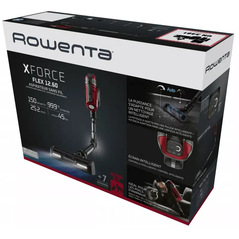 Rowenta RH98A8 2-in-1 pulkpuhasti Aku Kuiv Kotita 0,9 L 320 W Punane, Hall