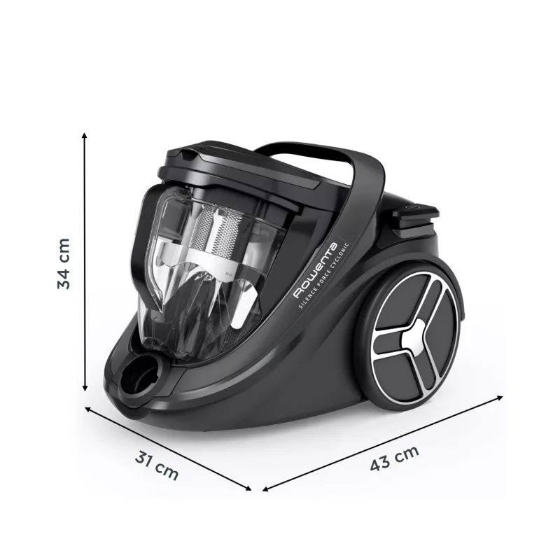 Silindertolmuimeja Rowenta Silence Force RO7935 — 500 W, kotita tsüklontehnoloogiaga, 2,5 L, HEPA, 59 dB