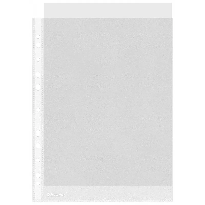 Esselte plastik Pockets A4 – Economy –, 210 x 297 mm (A4), Läbipaistev, Polüpropüleen (PP), Portree, Ülevalt, 230 mm