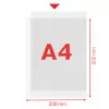 Esselte plastik Pockets A4 – Economy –, 210 x 297 mm (A4), Läbipaistev, Polüpropüleen (PP), Portree, Ülevalt, 230 mm