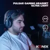 Konix PULSAR Peakomplekt juhtmega ja juhtmevaba Peapael Mängimine USB USB-C Bluetooth Must