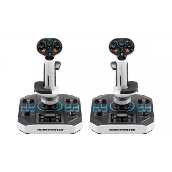 Thrustmaster Sol-R 2 HOSAS Space Sim Duo lennukang – juhtmega USB Type‑C, analoog/digitaalne, must/valge