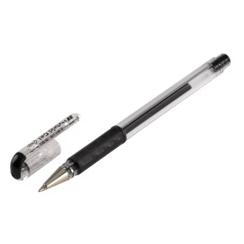 Hübriidgeel-haardega rullpallipliiatsite komplekt, must tint, 0,3 mm ots, 12 tk pakk