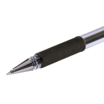 Hübriidgeel-haardega rullpallipliiatsite komplekt, must tint, 0,3 mm ots, 12 tk pakk