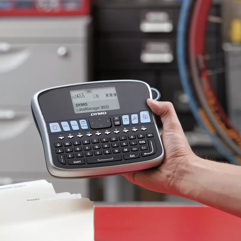 DYMO LabelManager lauasiltide valmistaja | 360D taaslaetav käeshoitav sildivalmistajaLihtne kasutadaÜhepuutega nutiklahvidQWERTY-klaviatuurSuur ekraan | Koduseks ja kontorikorralduseks