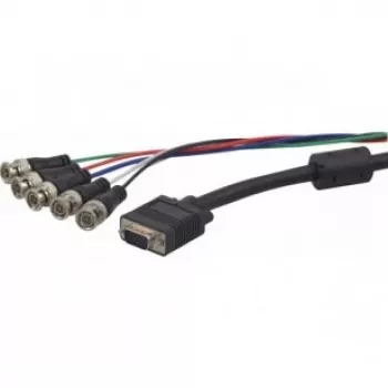 Hypertec 129151-HY videokaabli adapter 1,8 m VGA (D-Sub) 5 x BNC Must, Sinine, Roheline, Punane, Valge