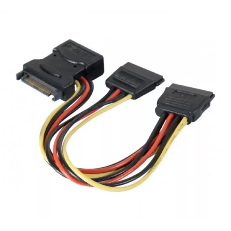 ATEN 147557 SATA-kaabel 0,3 m SATA 15-kontaktiline 2 x SATA 15-kontaktiline + Molex (4-kontaktiline) Erinevad värvid, Must