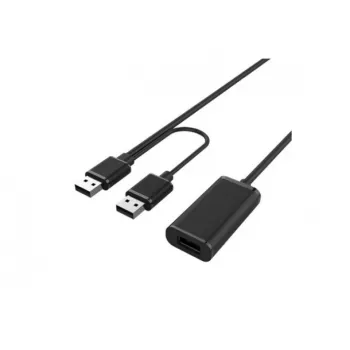 Hypertec 149221-HY USB-kaabel USB 2.0 20 m USB A 2 x USB A Must