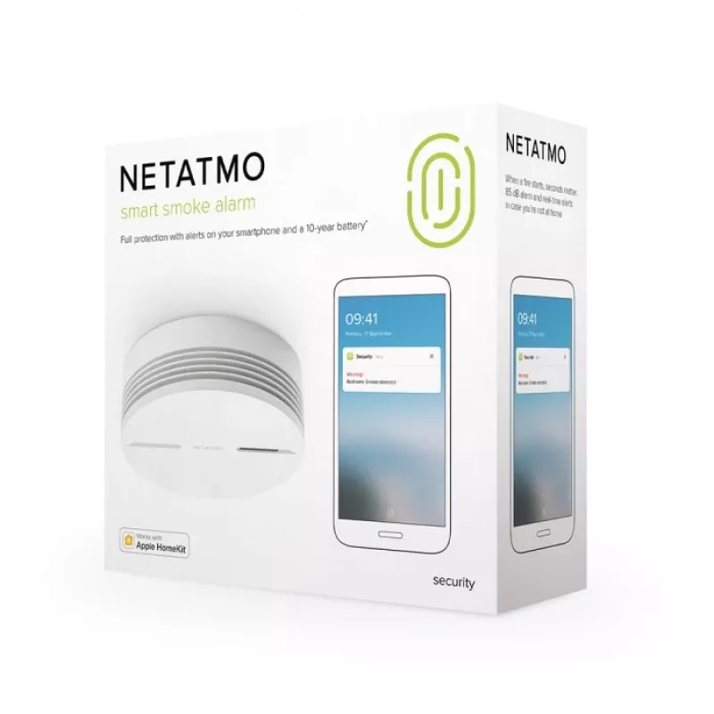 Netatmo NSA-DE nutikas suitsuandur fotoelektriline peegeldusandur ühendatav juhtmevaba ühendus