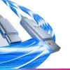 Oniverse USB-A USB-C kiirlaadimiskaabel LED-iga - 2 meetrit - valge (mitmeplatvormiline)