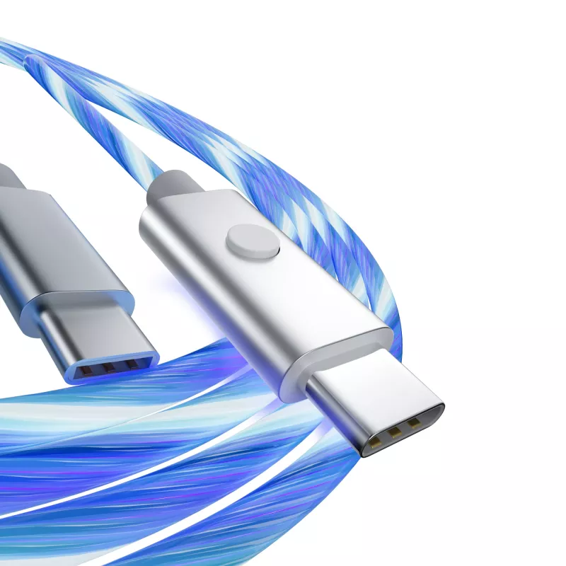 Oniverse USB-C–USB-C kiirlaadimiskaabel – 2 meetrit – LED (mitmeplatvormiline)