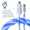 Oniverse USB-C–USB-C kiirlaadimiskaabel – 2 meetrit – LED (mitmeplatvormiline)