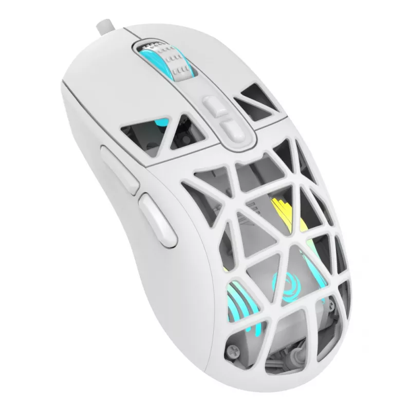 Oniverse - Juhtmega mängurihiir Kryo - Luxion Valge (PC), mõlemakäeline, optiline, USB Type-A, 13800 DPI, valge
