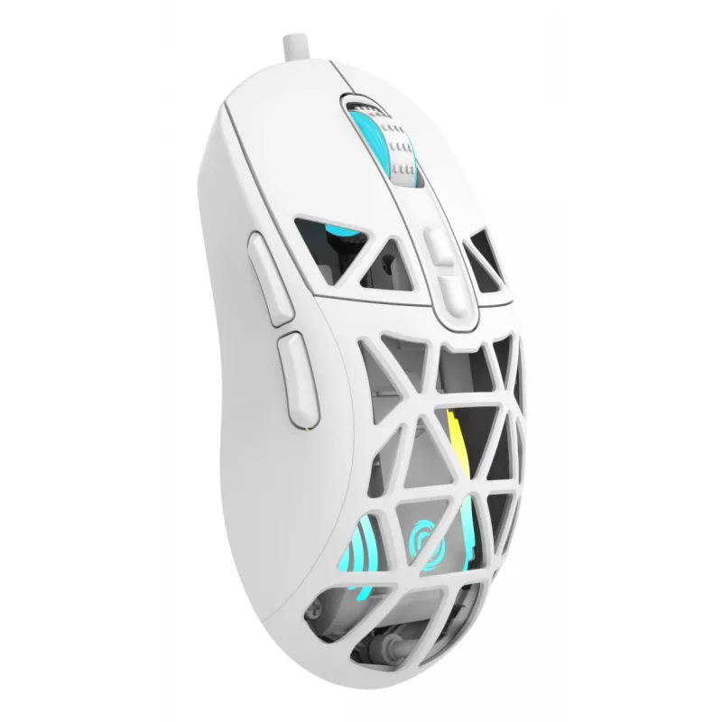 Oniverse - Juhtmega mängurihiir Kryo - Luxion Valge (PC), mõlemakäeline, optiline, USB Type-A, 13800 DPI, valge