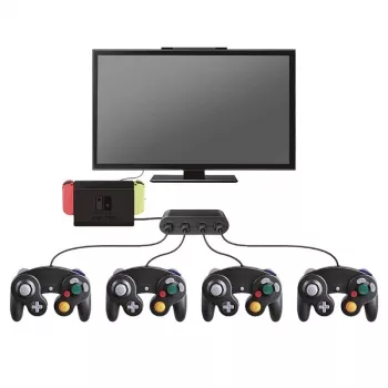 Steelplay Gamecube® kontrollerite adapter (Switch), Nintendo Switch, Adapter, Must, USB, Juhtmega, 1 tk