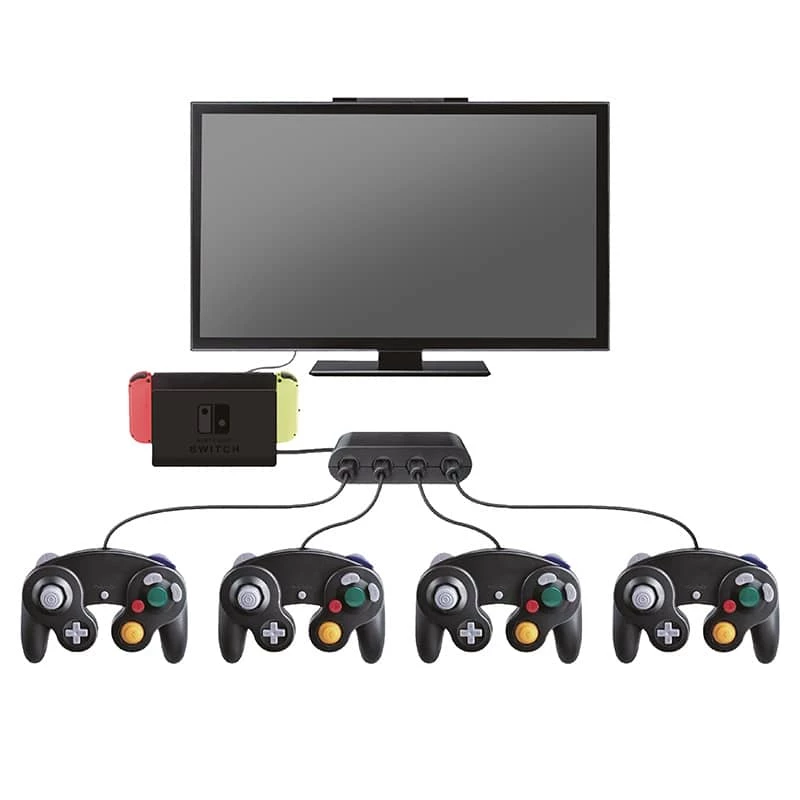 Steelplay Gamecube® kontrollerite adapter (Switch), Nintendo Switch, Adapter, Must, USB, Juhtmega, 1 tk