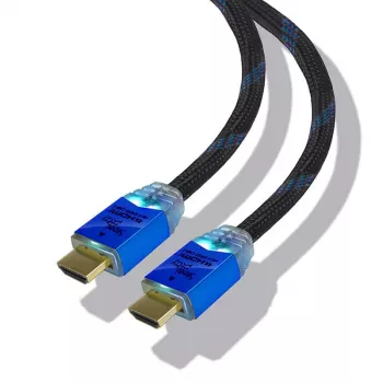 Steelplay 4K 2.0 HDMI High Speed Ultra Hd Led kaabel 2M, 2 m, HDMI tüüp A (standardne), HDMI tüüp A (standardne), 3D, 18 Gbit/s, must, sinine