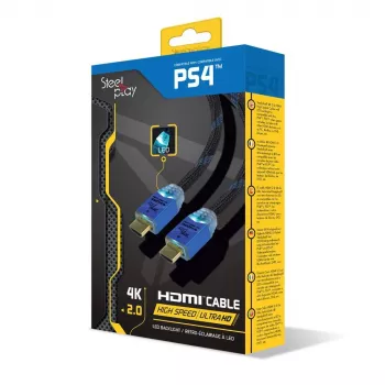 Steelplay 4K 2.0 HDMI High Speed Ultra Hd Led kaabel 2M, 2 m, HDMI tüüp A (standardne), HDMI tüüp A (standardne), 3D, 18 Gbit/s, must, sinine
