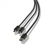 Steelplay Dual Play & Charge kaabel kontrolleritele - must (PS4)