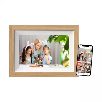 Braun DigiFrame 10W digitaalne pildiraam valge, puit 25,6 cm (10,1 tolli) puutetundlik ekraan Wi-Fi
