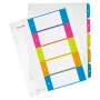 Leitz Indices Printable PP A4+ 1-5 WOW, Numbriline sisukord, Polüpropüleen (PP), A4 Maxi, 245 mm, 305 mm
