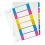 Leitz vahelehed prinditavad PP A4+ 1-6 WOW, numbriline registrivaheleht, polüpropüleen (PP), mitmevärviline, portree, A4 Maxi, 0,3 mm