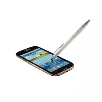 Leitz Stylus pliiatsid 2 in 1 Complete puuteekraaniga seadmetele, universaalne, mis tahes kaubamärk, hõbedane, iPad, alumiinium, silikoon, 10 g