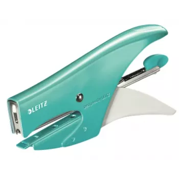 Leitz WOW klambritangid, 15 lehte, türkiissinine, P2, nr 10, 80 g/m², 4,95 cm, tagantlaadimine