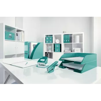 Leitz WOW klambritangid, 15 lehte, türkiissinine, P2, nr 10, 80 g/m², 4,95 cm, tagantlaadimine