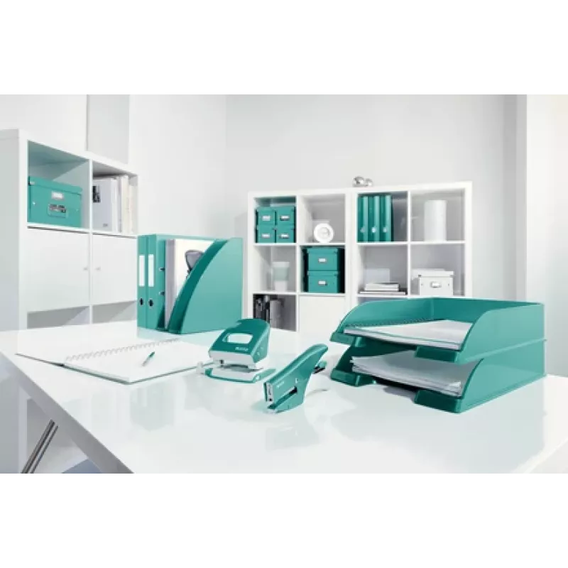 Leitz WOW klambritangid, 15 lehte, türkiissinine, P2, nr 10, 80 g/m², 4,95 cm, tagantlaadimine