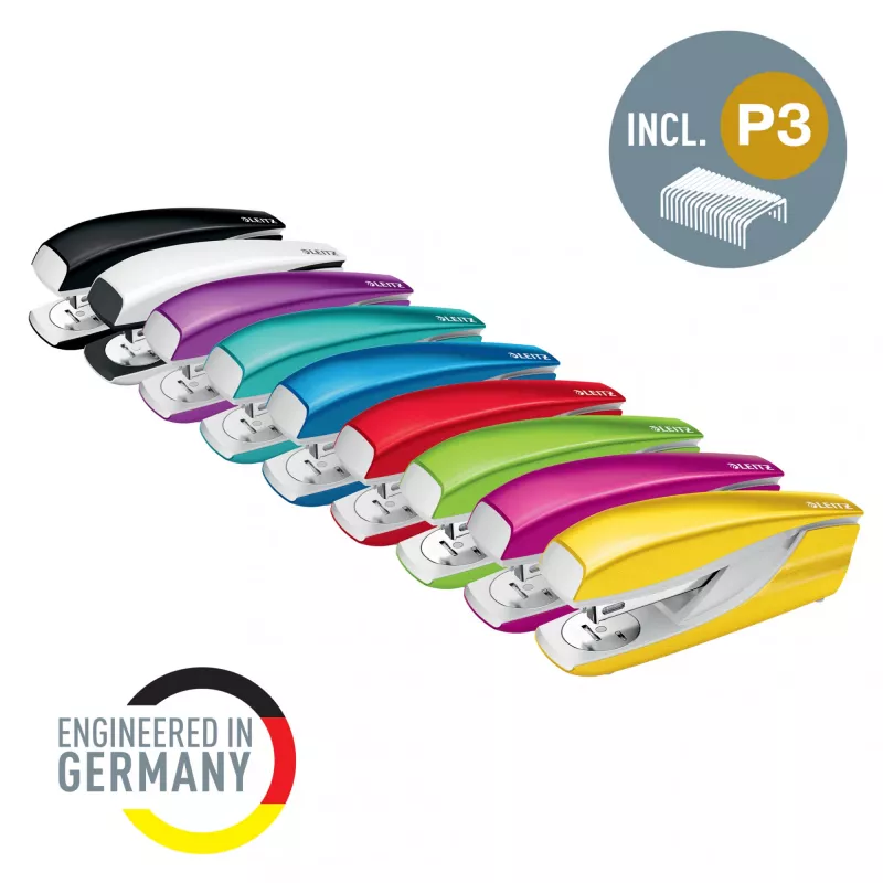 Leitz Stapler WOW 5502 Metal 30 lehte, lilla, P3, metall, plast, 80 g/m², 4 cm