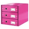 Leitz Click & Store WOW sahtlikapp (3 sahtlit), Roosa, kartong, 286 mm, 358 mm, 282 mm, 2,21 kg