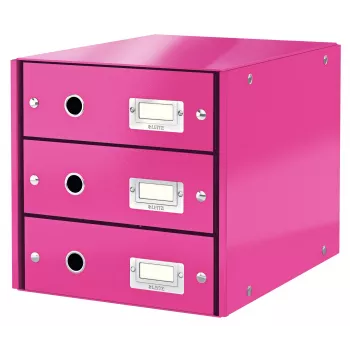 Leitz Click & Store WOW sahtlikapp (3 sahtlit), Roosa, kartong, 286 mm, 358 mm, 282 mm, 2,21 kg