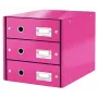 Leitz Click & Store WOW sahtlikapp (3 sahtlit), Roosa, kartong, 286 mm, 358 mm, 282 mm, 2,21 kg