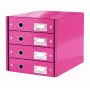 Leitz Click & Store WOW sahtlikapp (4 sahtlit), roosa, papp, 2,49 kg