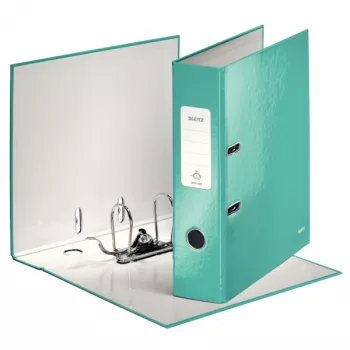 Leitz Lever Arch File 180° WOW POB/Lamineeritud A4/80mm, A4, papp, türkiis, 600 lehte, 80 g/m², 8 cm