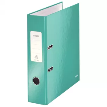 Leitz Lever Arch File 180° WOW POB/Lamineeritud A4/80mm, A4, papp, türkiis, 600 lehte, 80 g/m², 8 cm