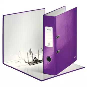 Leitz Lever Arch File 180° WOW POB/Lamineeritud A4/80mm, A4, Kartong, Lilla, 600 lehte, 80 g/m², 8 cm