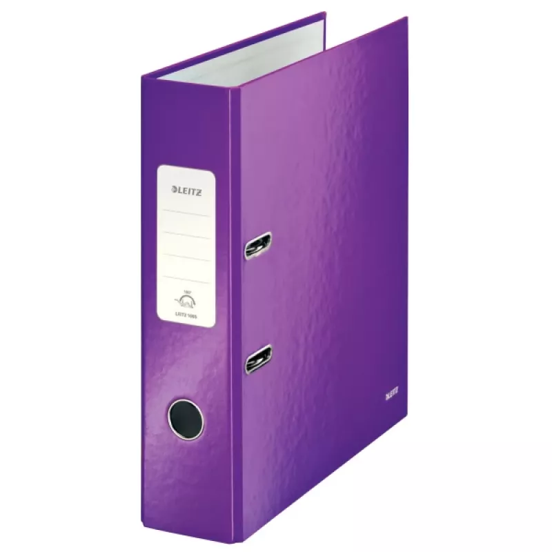 Leitz Lever Arch File 180° WOW POB/Lamineeritud A4/80mm, A4, Kartong, Lilla, 600 lehte, 80 g/m², 8 cm