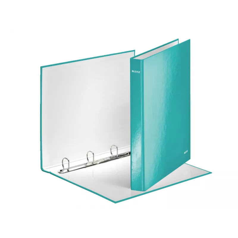 Leitz Ringbinder WOW Lamineeritud A4+ 4DR/25mm, A4, Kartong, Metallik, Türkiis, 230 lehte, 80 g/m², 2,5 cm