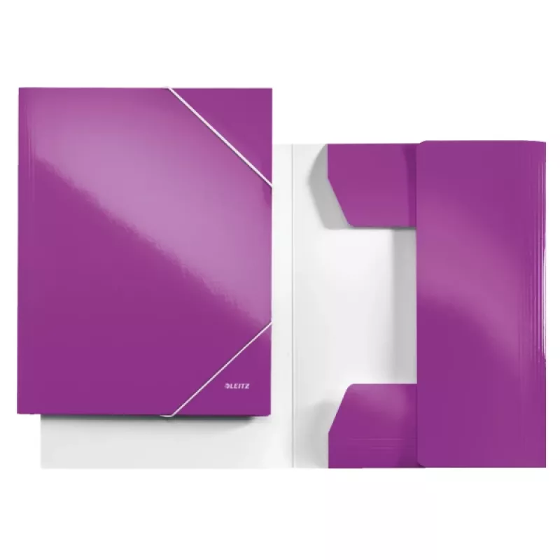 Leitz 3-klapiline mapp WOW Card/POB A4, A4, polüpropüleen (PP), violetne, 250 lehte, 80 g/m², paber